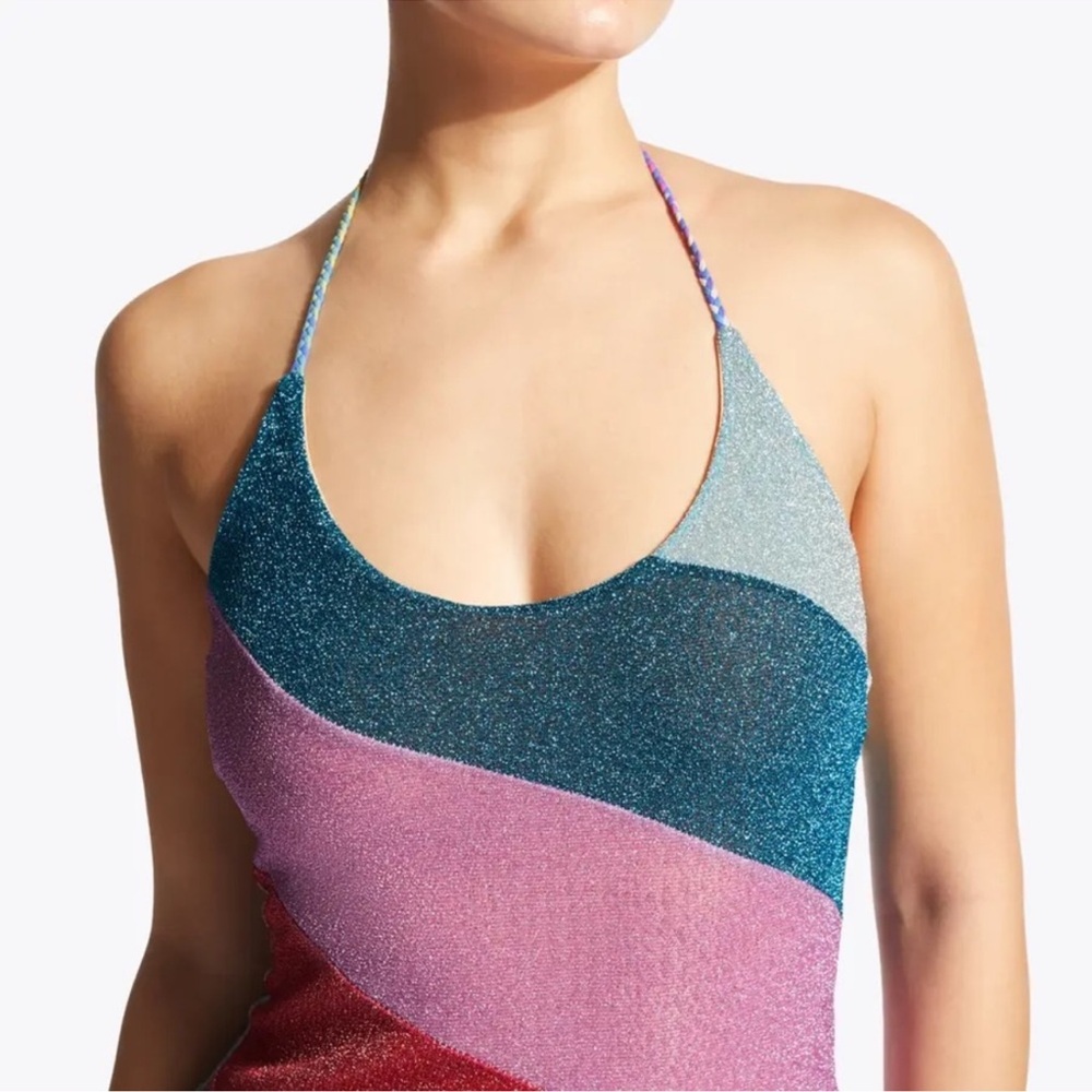 KURT GEIGER RAINBOW MINI DRESS SWIM COVER UP SIZE M MSRP $149.00 NWT - Picture 3 of 9